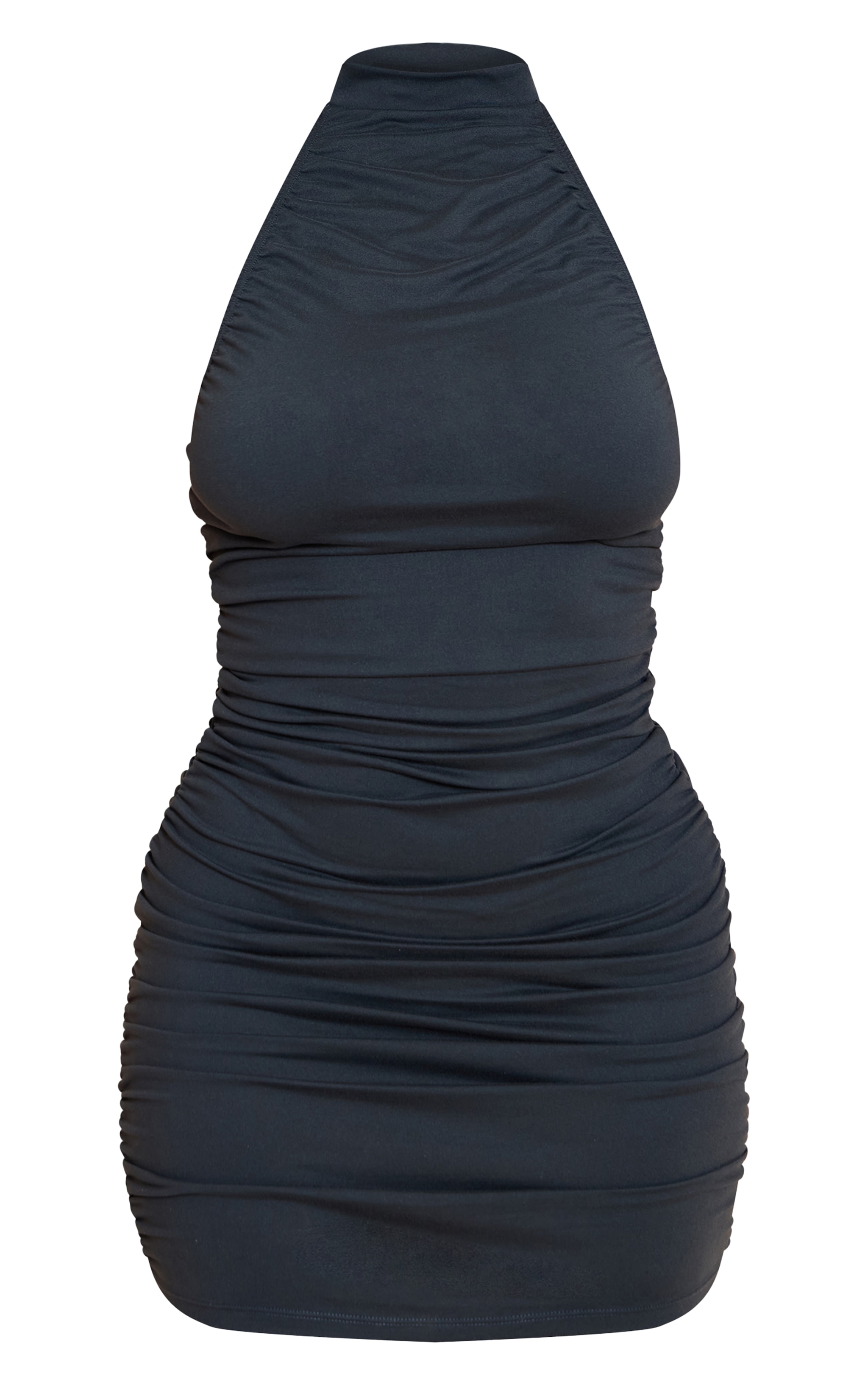Shape Navy Sculpt High Neck Ruched Mini Dress image 5