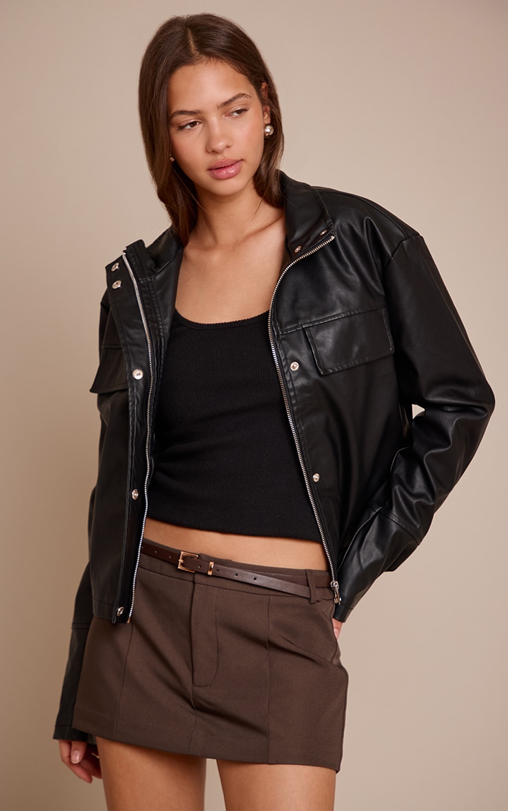 Chocolate Woven Belted Skirt