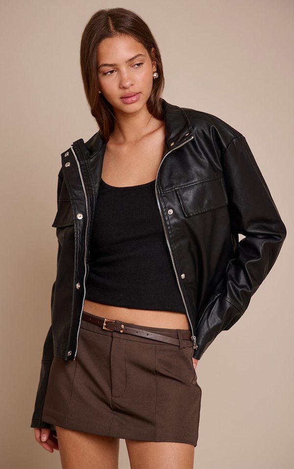 Chocolate Woven Belted Skirt