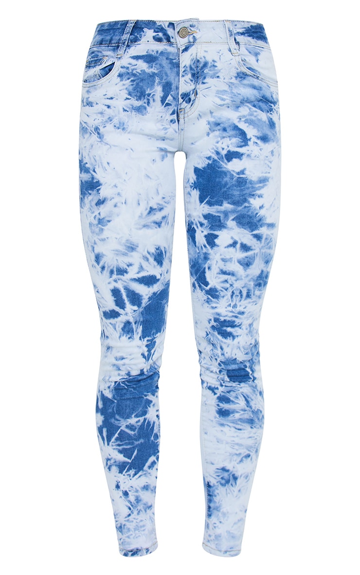 blue tie dye jeans