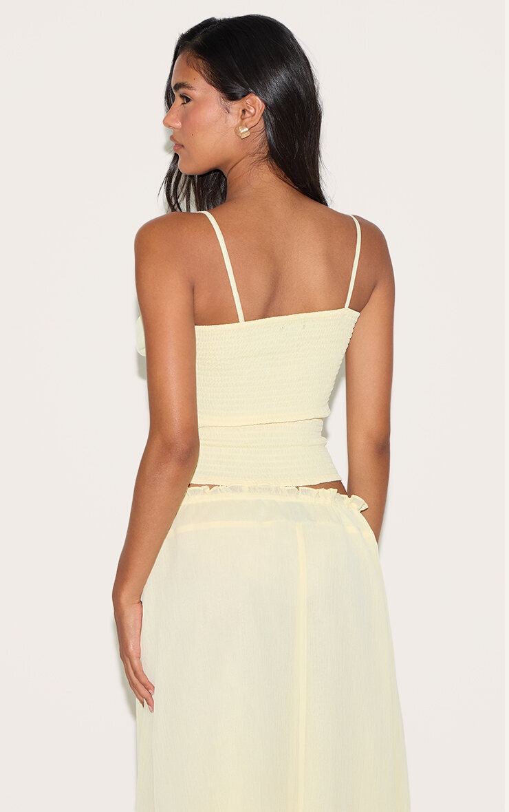 Butter Yellow Chiffon Floaty Maxi Skirt image 3