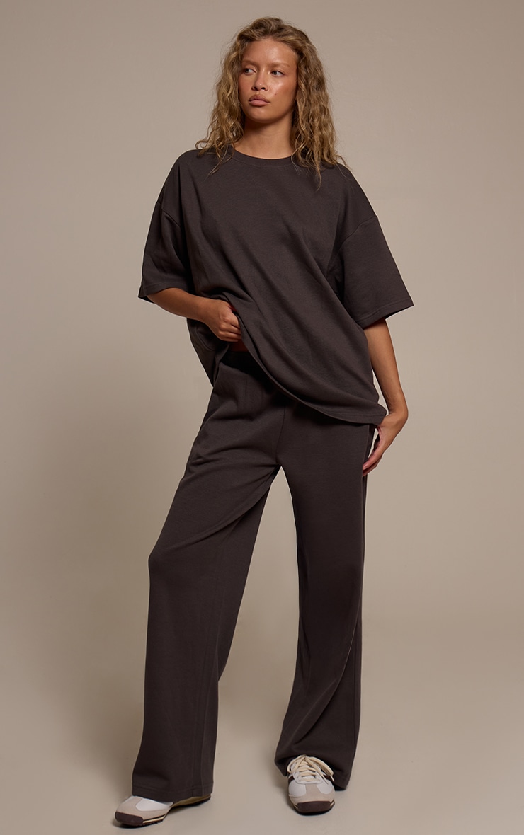 Charcoal Grey Jersey Oversized T-shirt image 3