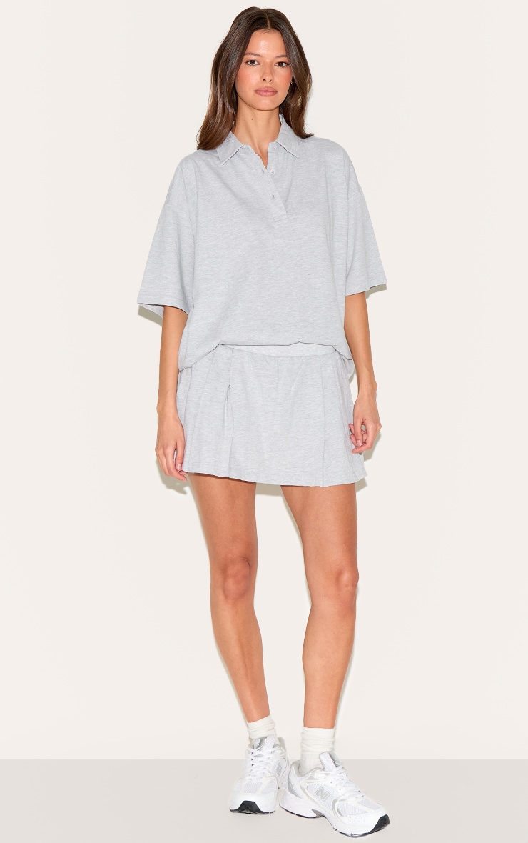 Ash Grey Oversized Collared T-shirt image 3