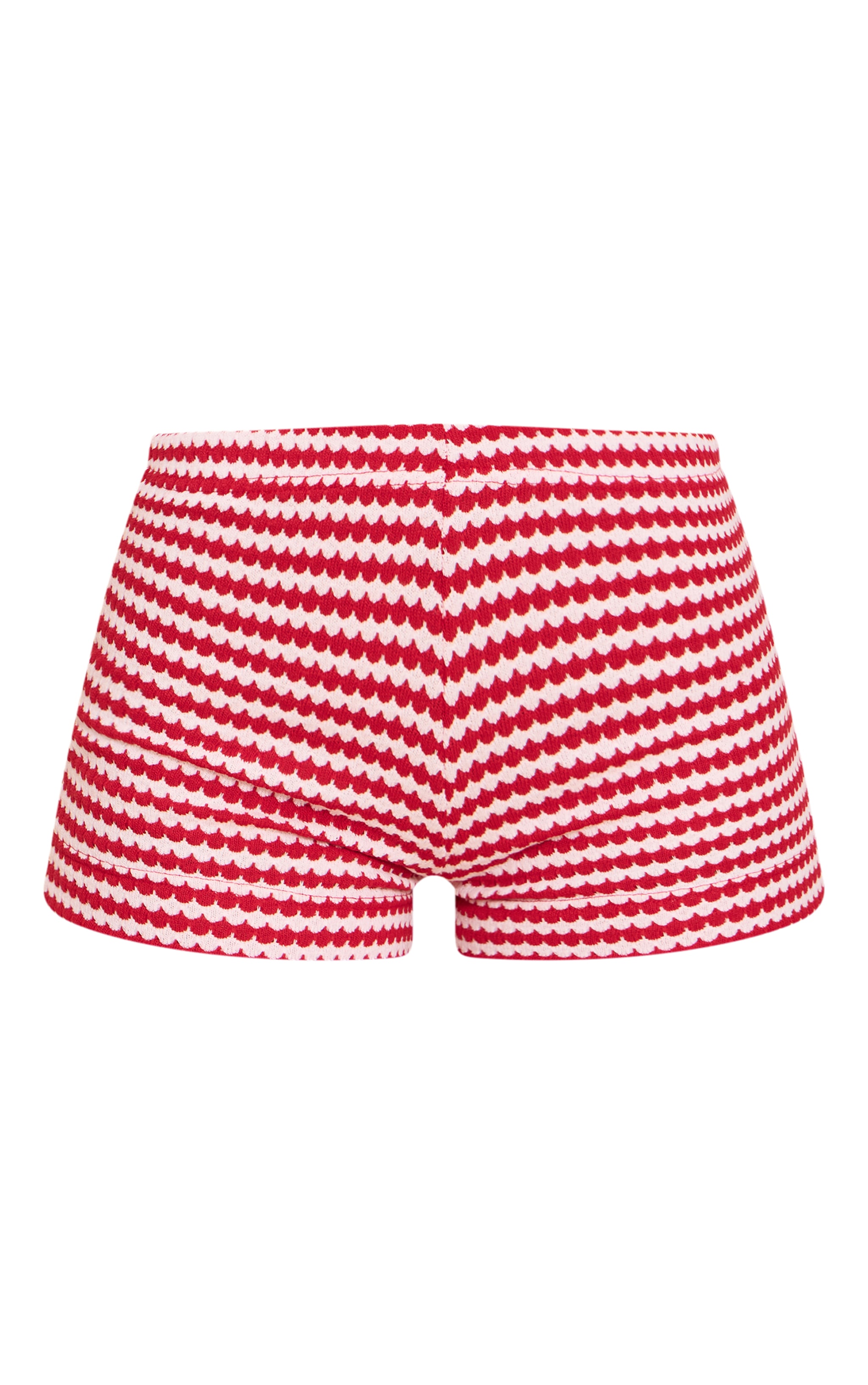 Mini short texturé rouge à rayures image 6