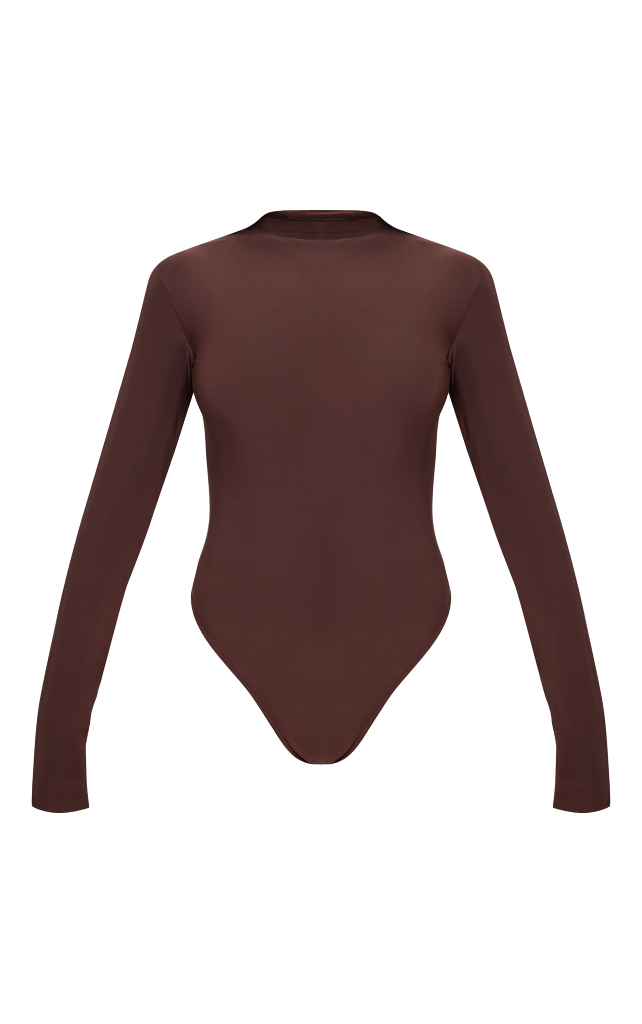 Chocolate Slinky High Neck Long Sleeve Bodysuit image 5