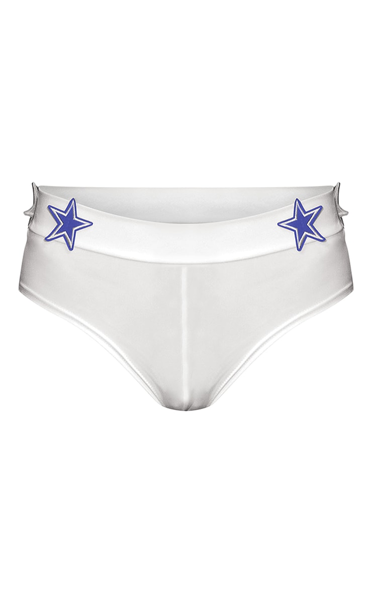 Blue Sexy Western Fringe Cheerleader Costume image 5