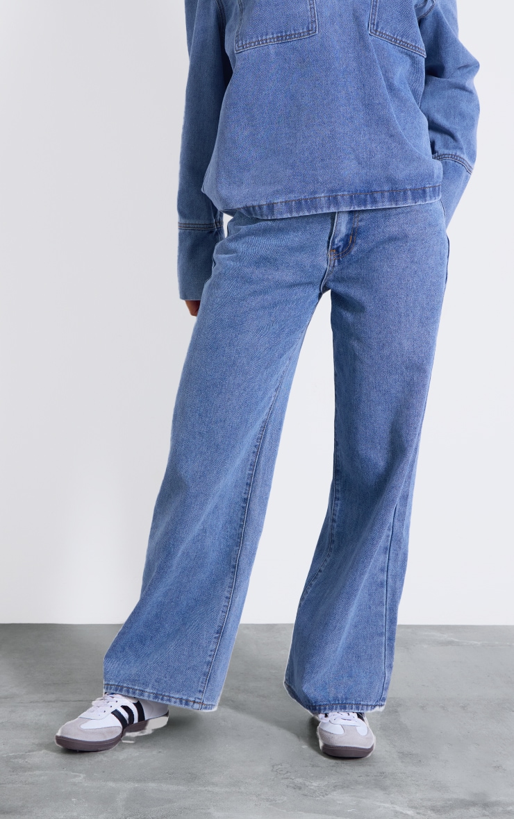 Vintage Blue High Waist Wide Leg Jeans image 2