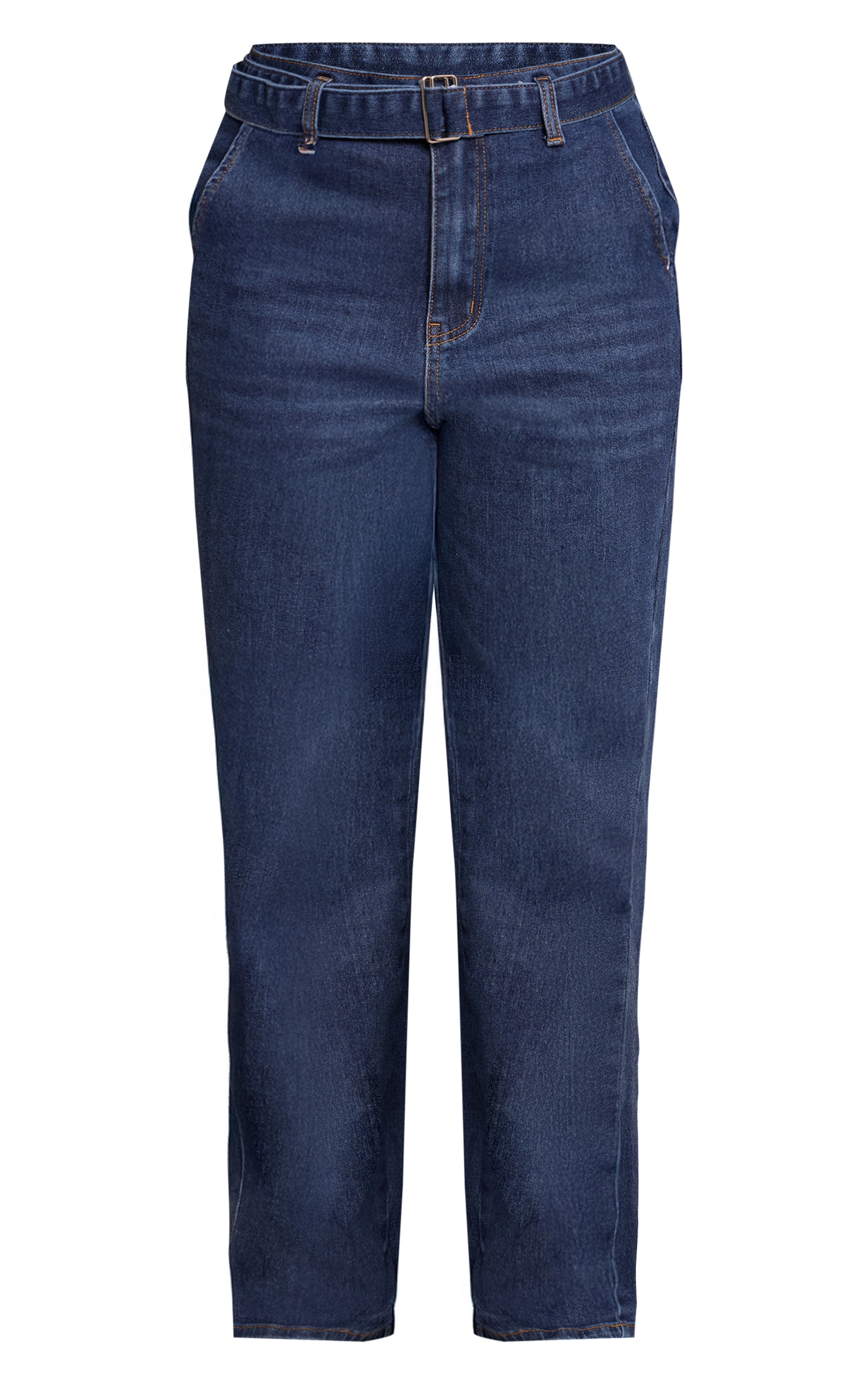 Shape indigo Stretch Denim High waisted Belted Wide Leg Jeans image 5