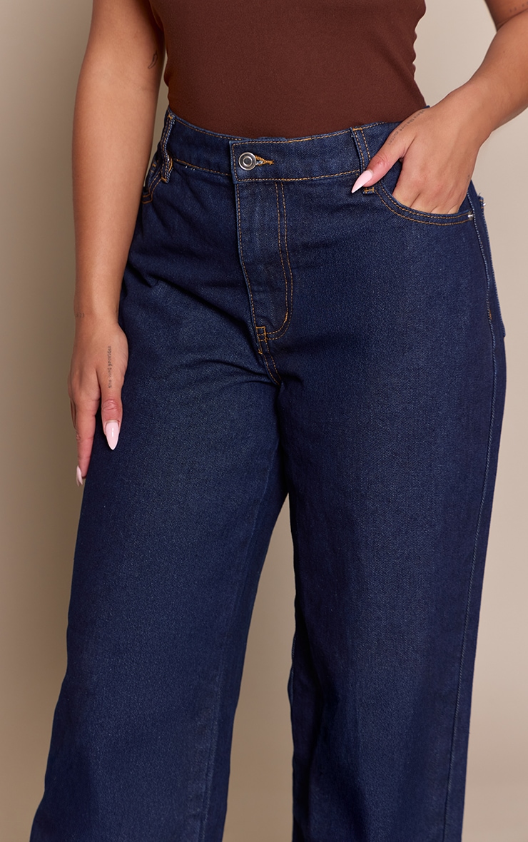 Shape Indigo Elastic Waistband Straight Leg Denim Jeans image 4