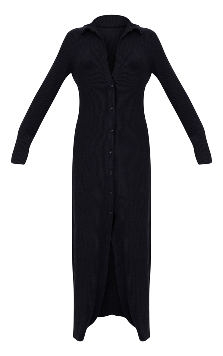 black button up maxi dress