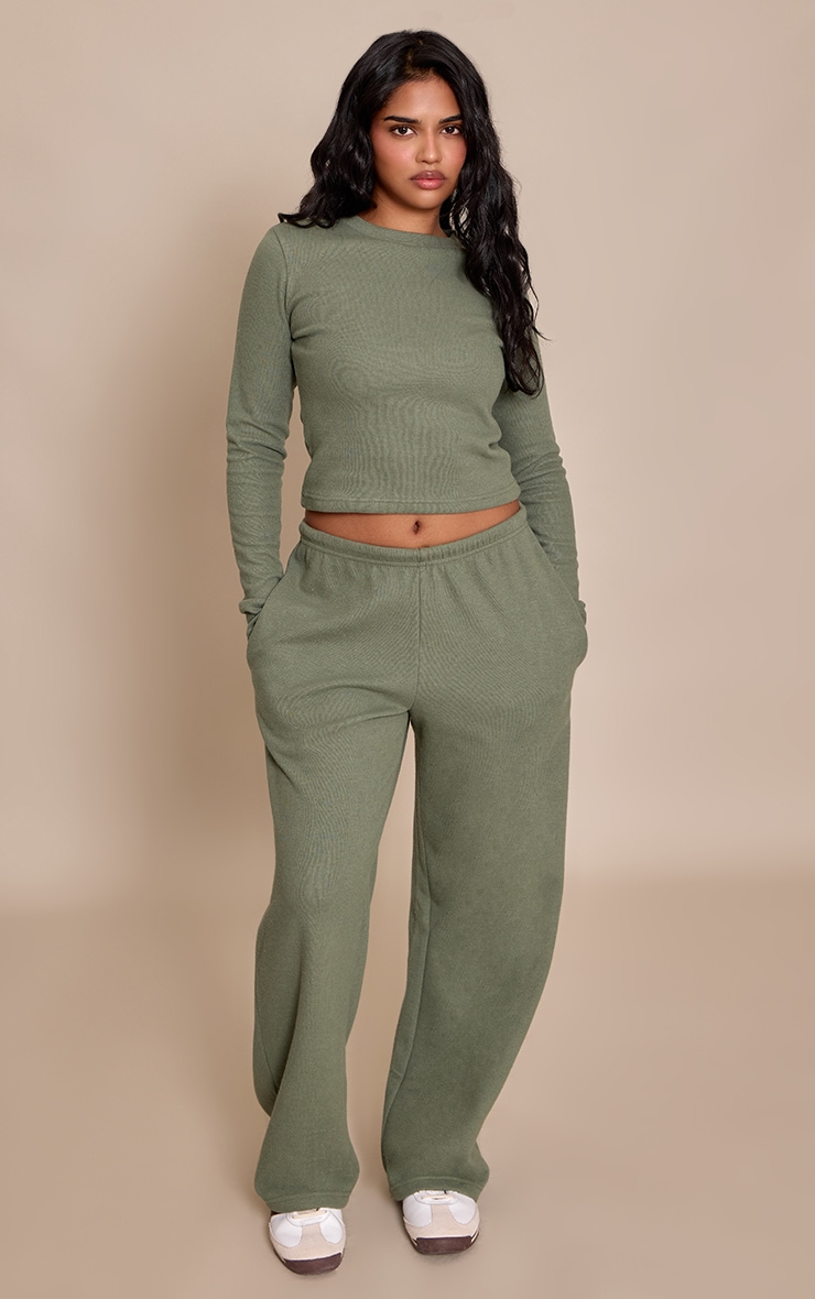 Petite Teal Super Soft Fitted Long Sleeve Top image 3