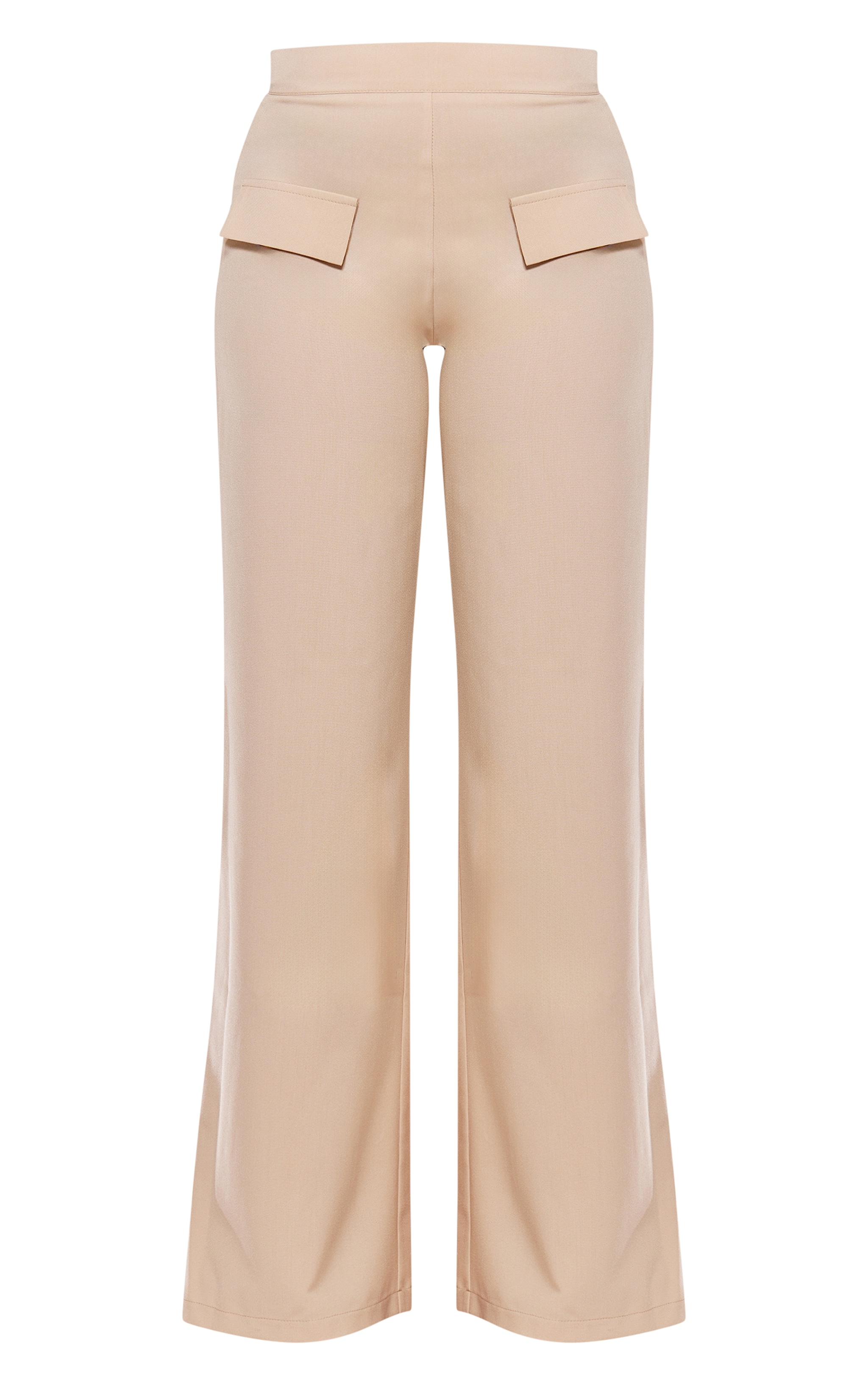 Stone Woven Tailored Wide Leg Pocket Detail Pant image 5
