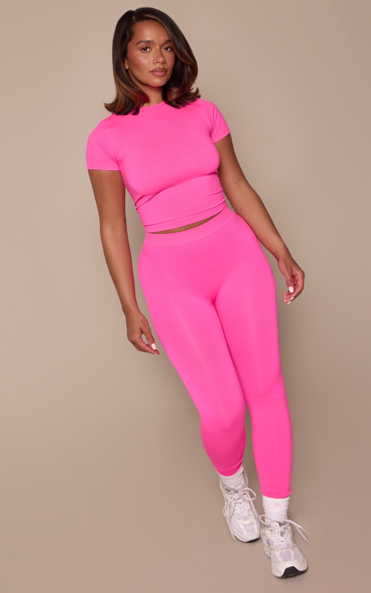 Shape Neon Pink Stretch Seamless Leggings