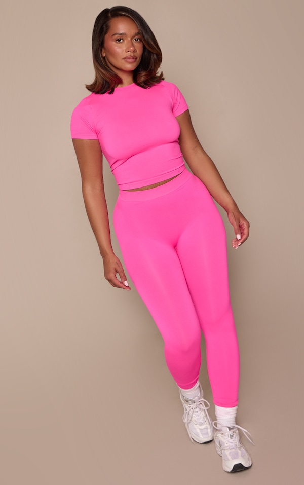Shape Neon Pink Stretch Seamless Leggings