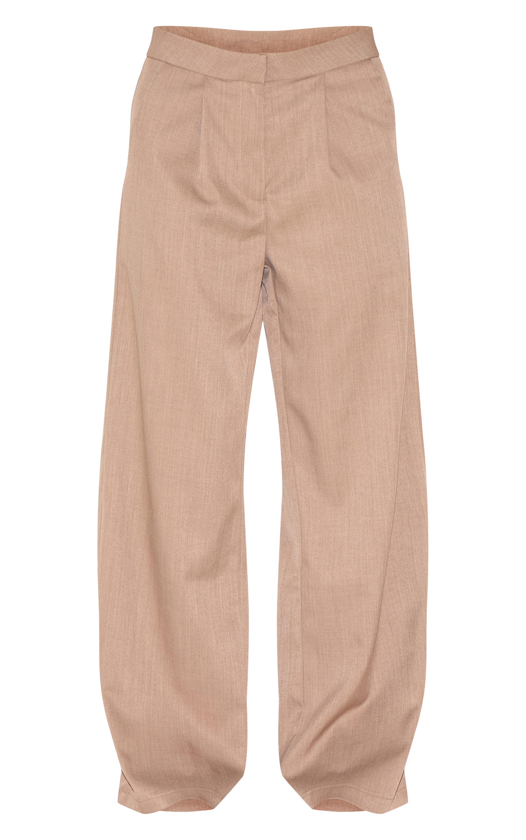 Pantalon de tailleur large tissé gris champignon image 5