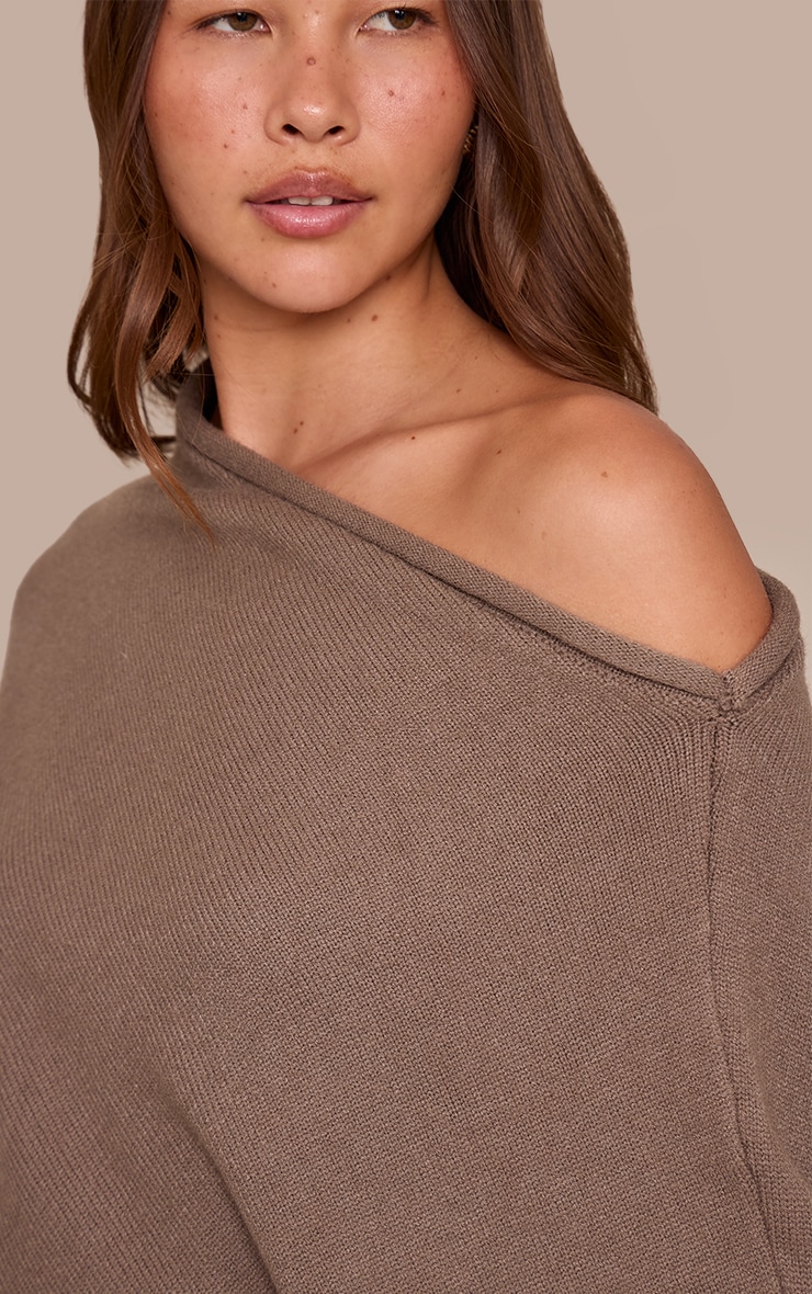 Mushroom Slouchy Oversized Rib Waist Sweater  image 4