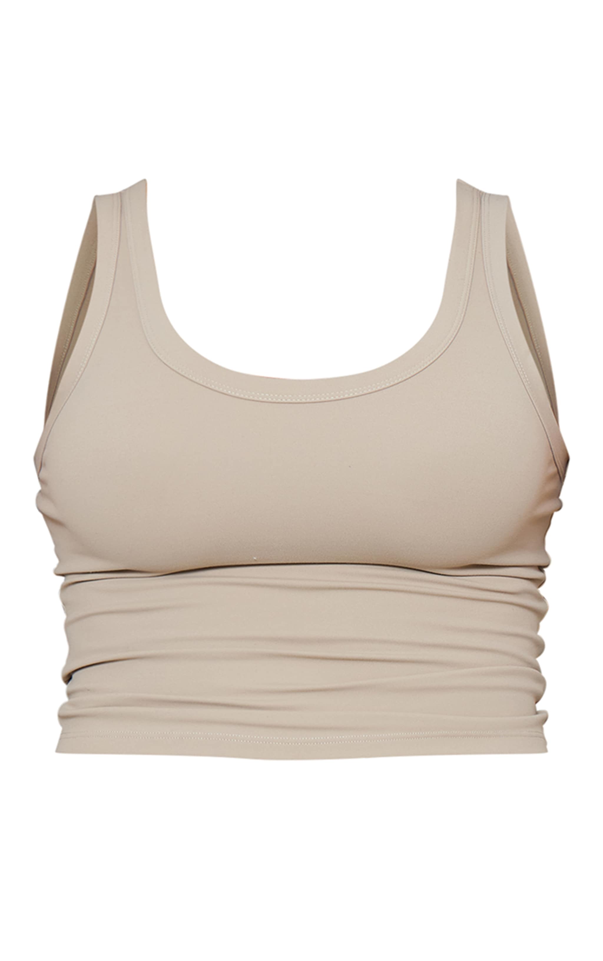 Pale Khaki Contour Sculpt Scoop Vest image 5