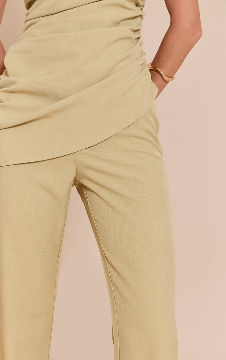 PLT Label Green Tailored Straight Leg Pant image 4