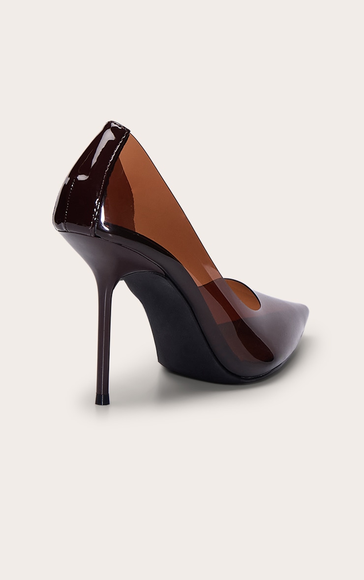 Chocolate Perspex Court Shoe image 4