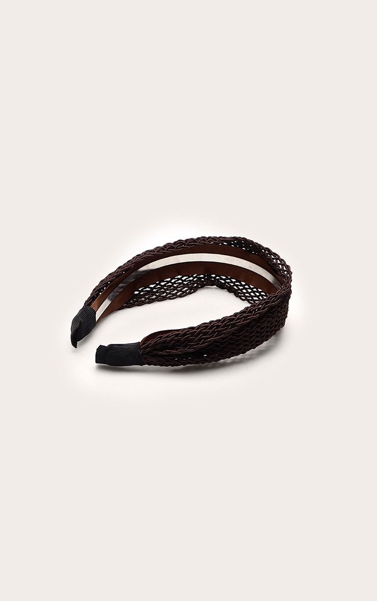 Chocolate Fishnet Headband image 3