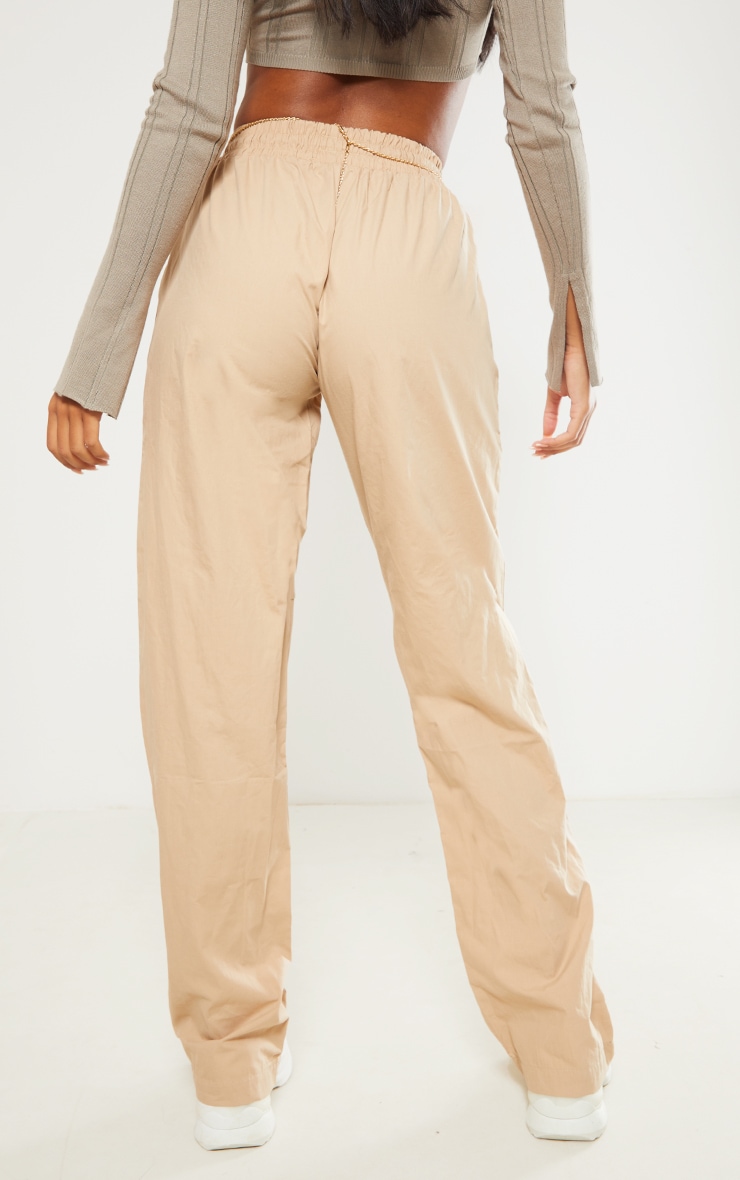 Tall Pantalon cargo droit camel à coutures image 3