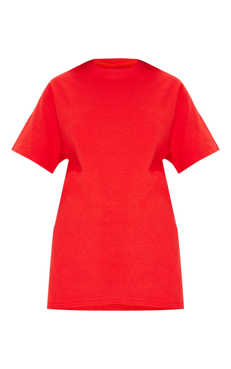 red and white oversized shirt