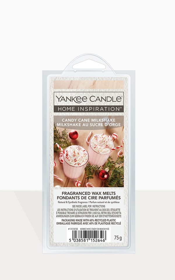 Yankee Candle Home Candy Cane Milkshake Wax Melts PrettyLittleThing