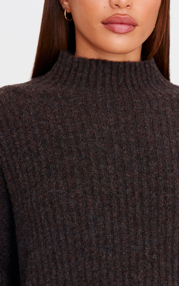 Tall Chocolate Luxe Rib Knit Oversized Sweater image 4