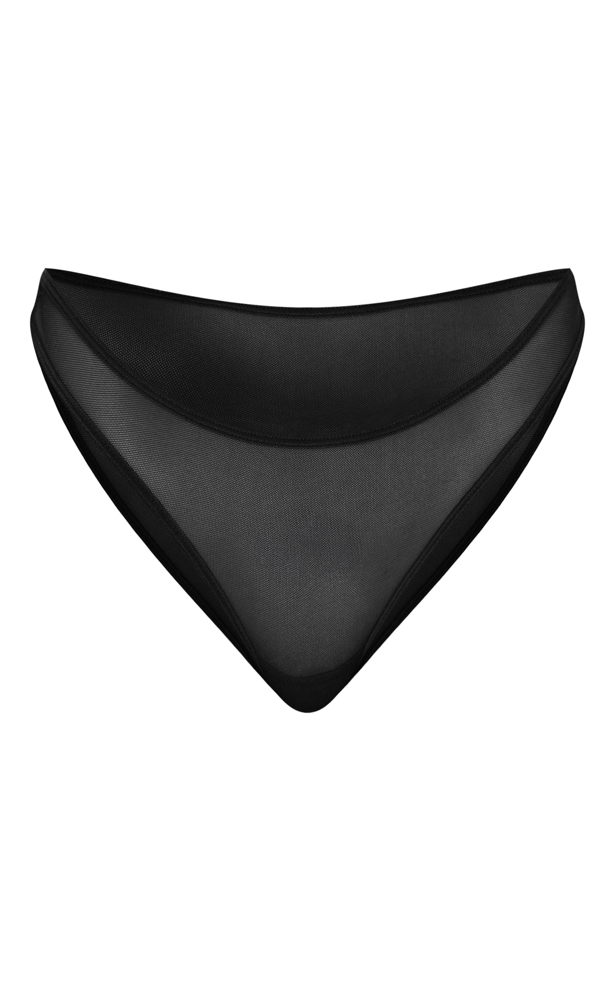 Black Mesh Basic Thong image 1