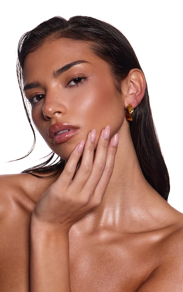 Gold Water Resistant Triple Layered Twist Hoop Earrings