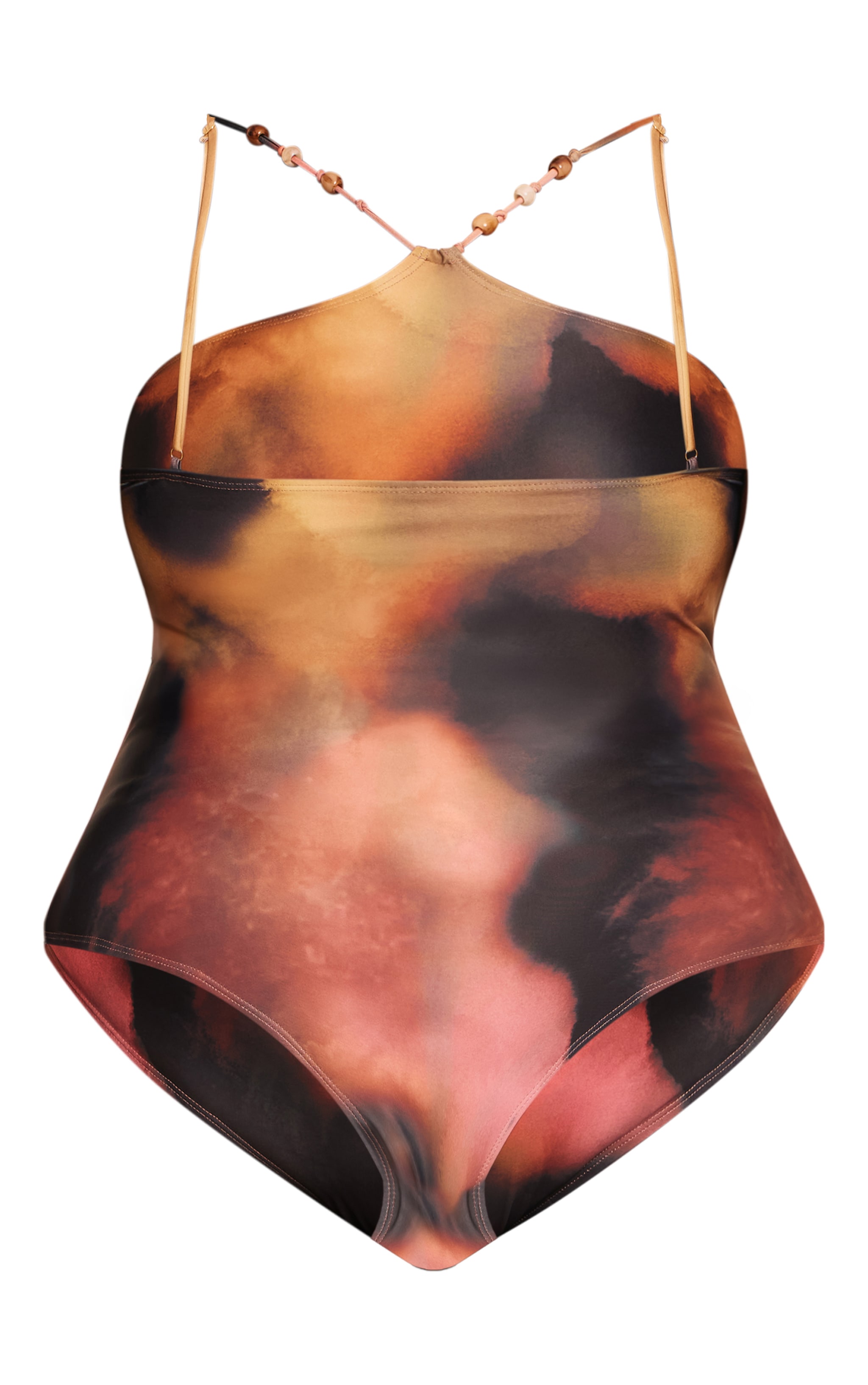 Plus Multi Blurred Print Bandeau Swimsuit image 6