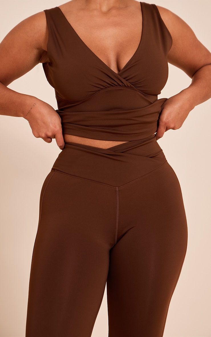 Shape Chocolate Sculpt Wrap V Front Wide Leg Pants image 4
