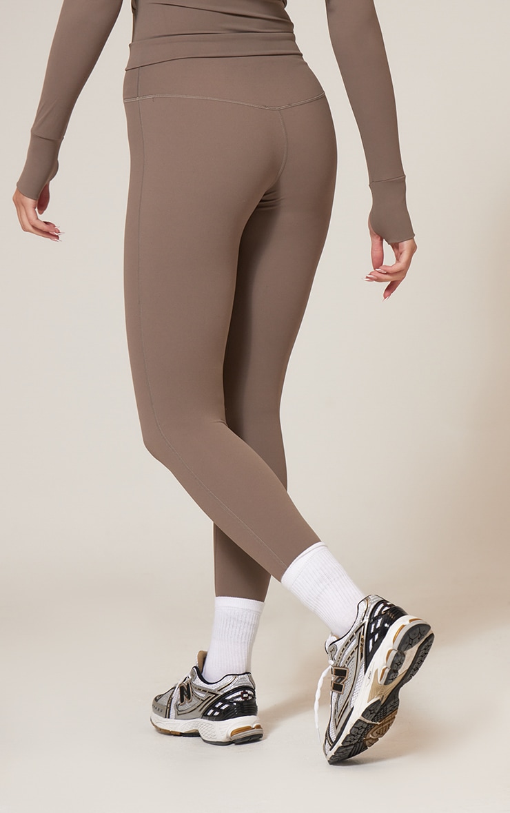 Brown Sculpt Gym High Waist Leggings image 3