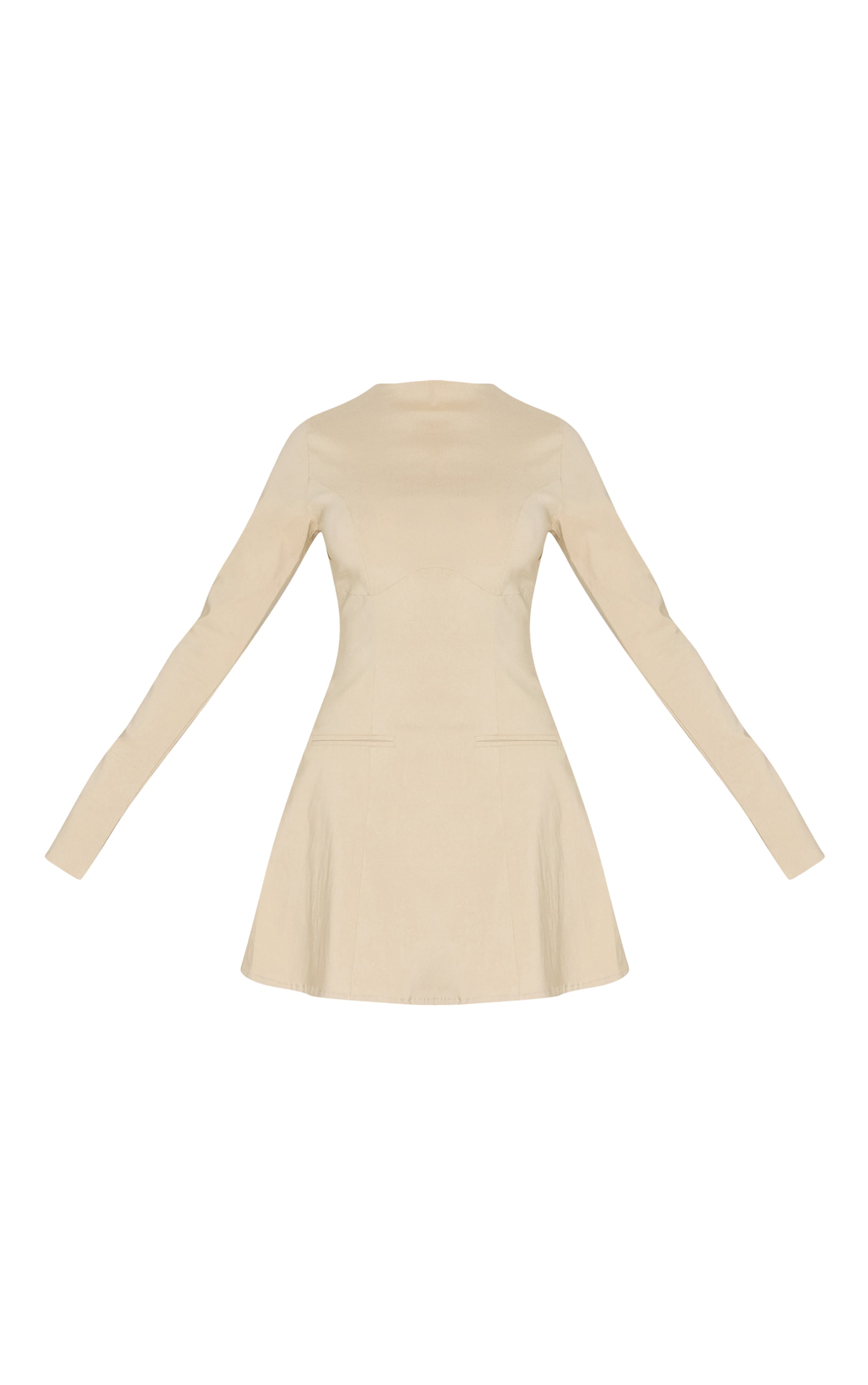 【NILLRING】Unbalanced boat neck short-sleeved Dress _ BEIGE 닐링
