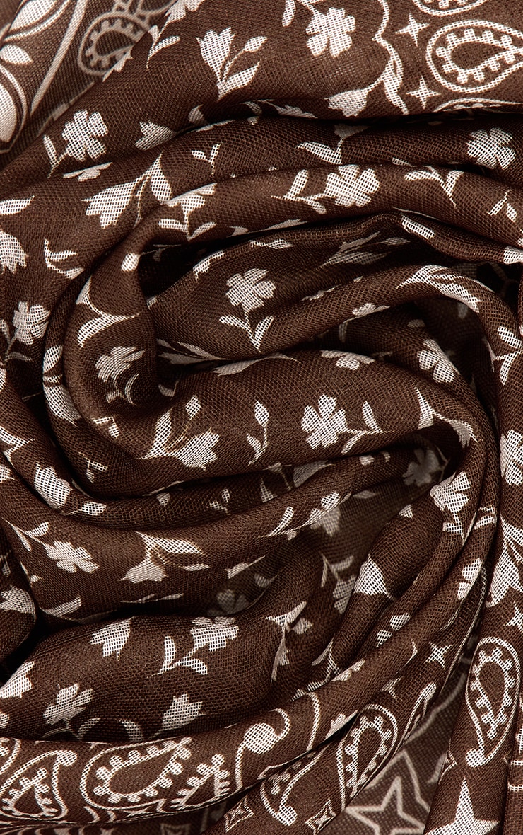 Chocolate Paisley Bandana image 3