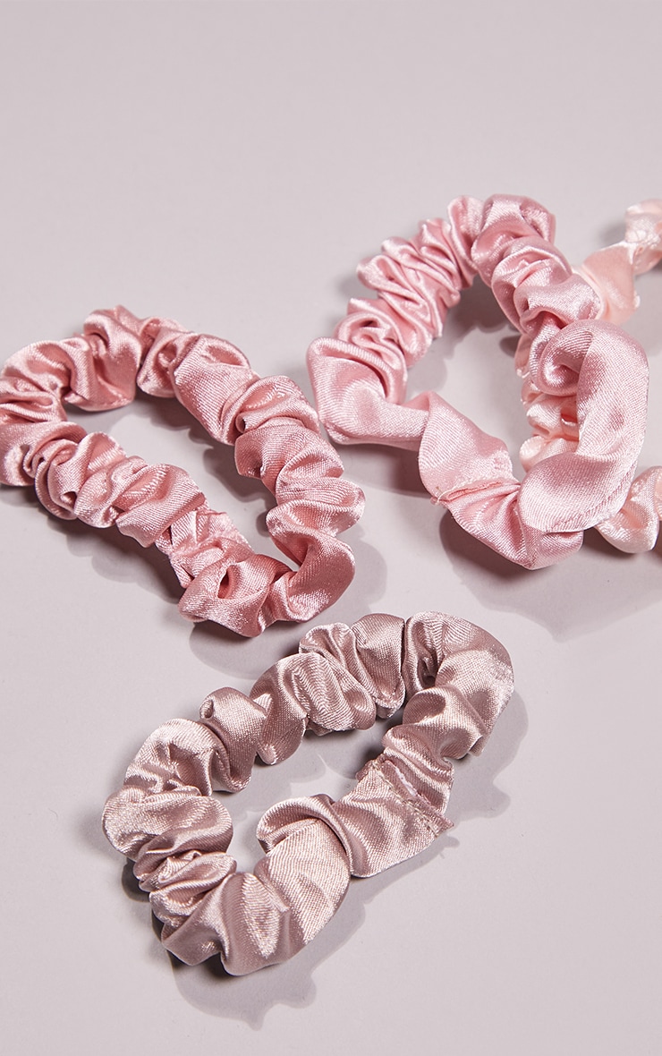 PRETTYLITTLETHING Pink Skinny Scrunchie Bauble Set image 4