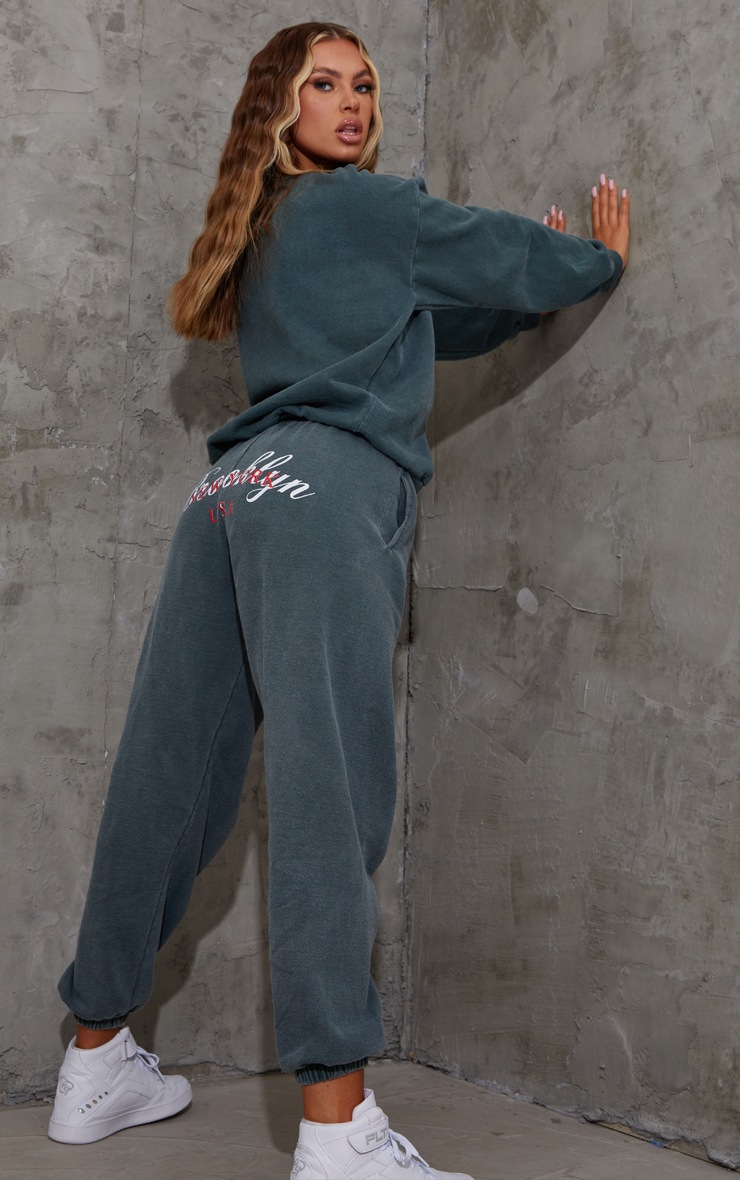 Forest Green Brooklyn Washed Joggers