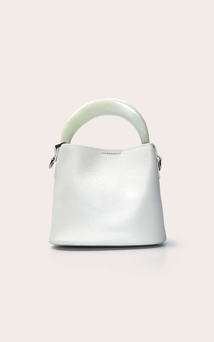 Sac seau crème avec poignée en résine image 2