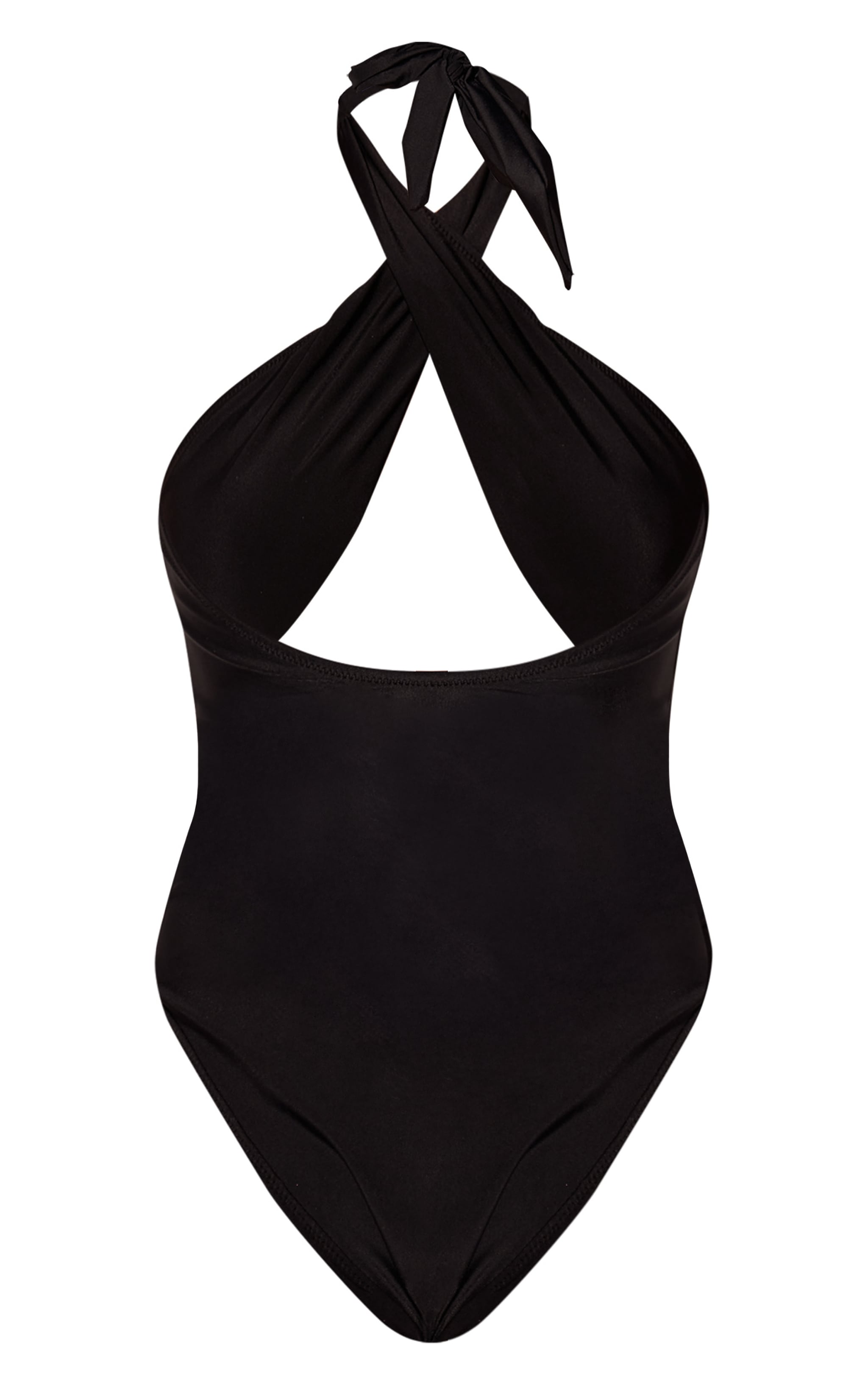Black Circle Trim Halter Neck Swimsuit image 6
