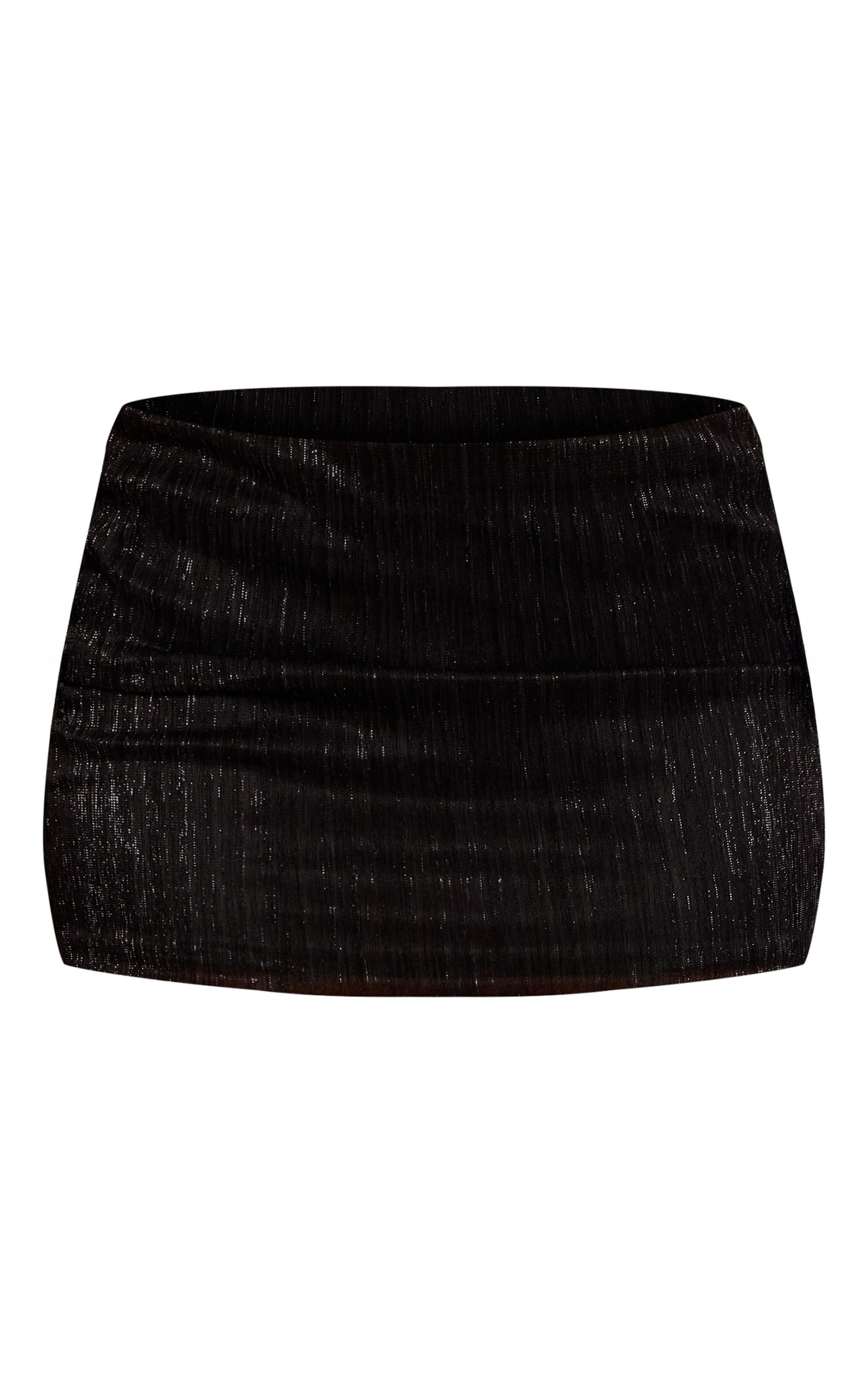 Black Glitter Textured Mini Skirt image 6