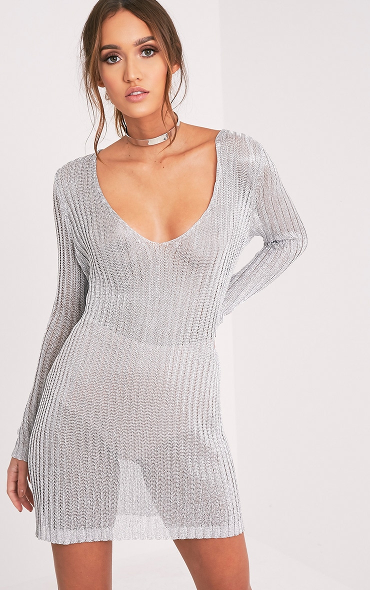 silver jumper dress
