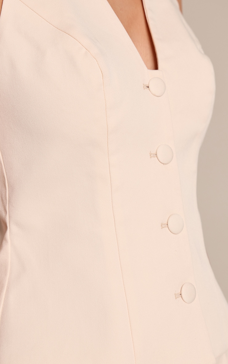Almond Halter Neck Button Down Waistcoat image 4