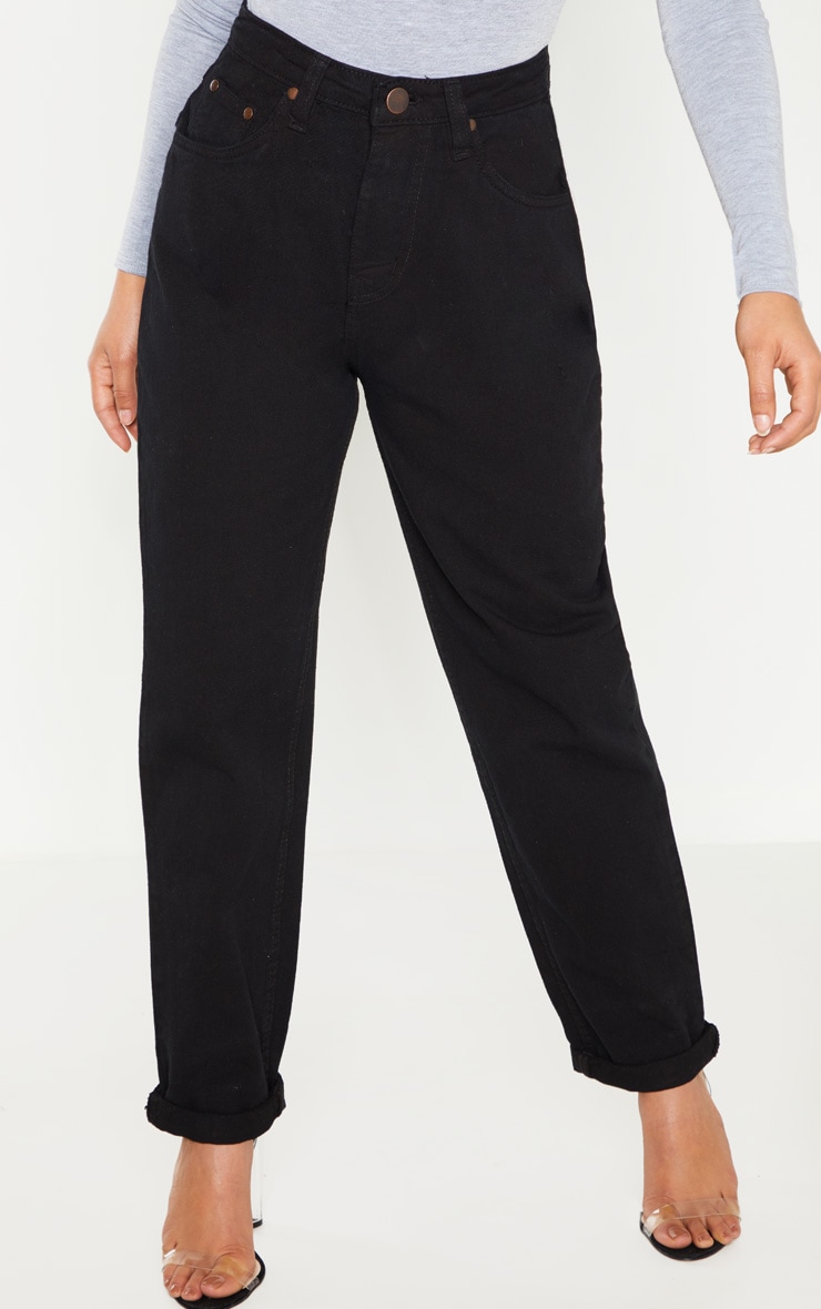 Petite Black Straight Leg Jean image 2