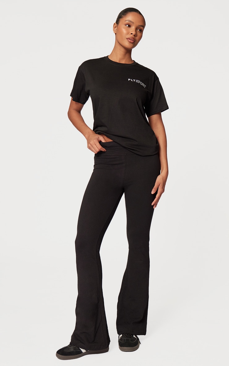 PRETTYLITTLETHING Black Oversized Training T-Shirt image 3