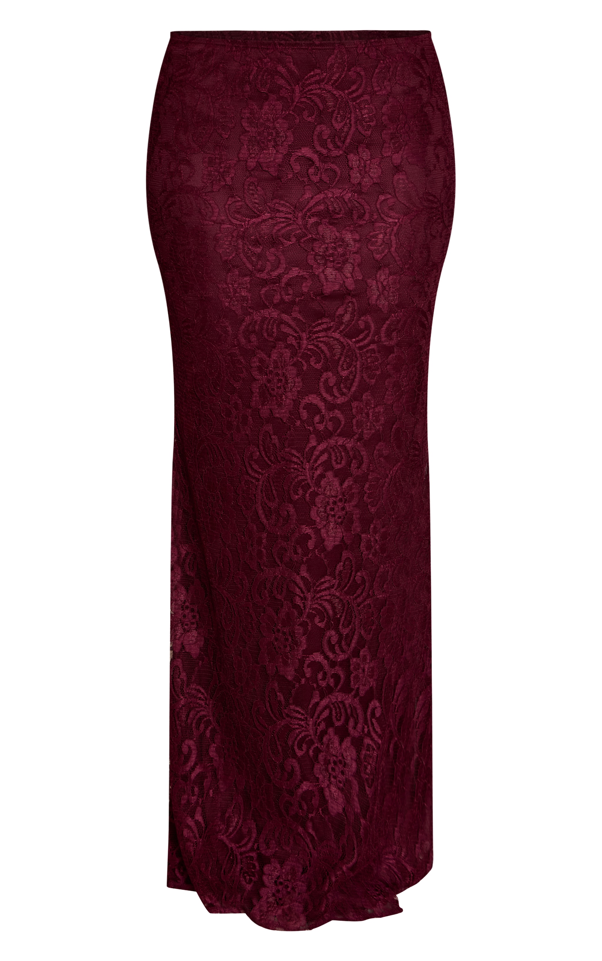 Plum Lace Mid Rise Maxi Skirt image 5