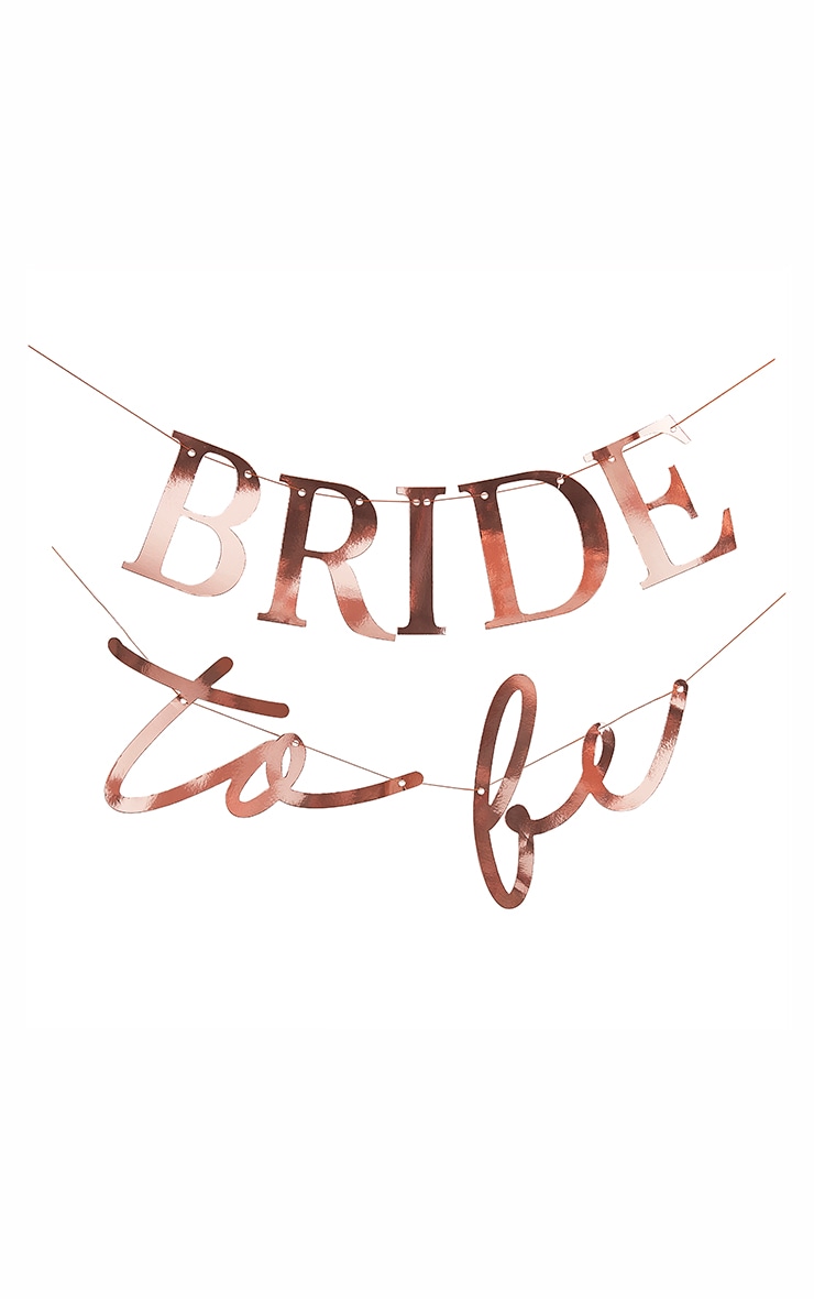 Hen & Wedding Rose Gold Bride To Be Bunting image 2