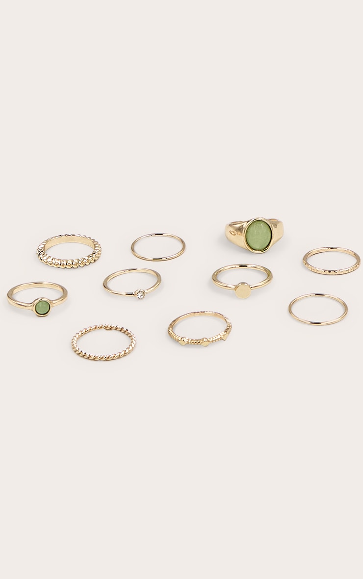 Gold Texture Resin Ring Multi-park image 3
