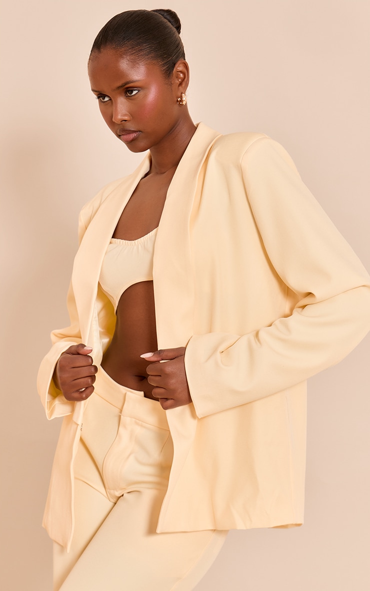 Butter Yellow Tailored Longline Blazer image 4