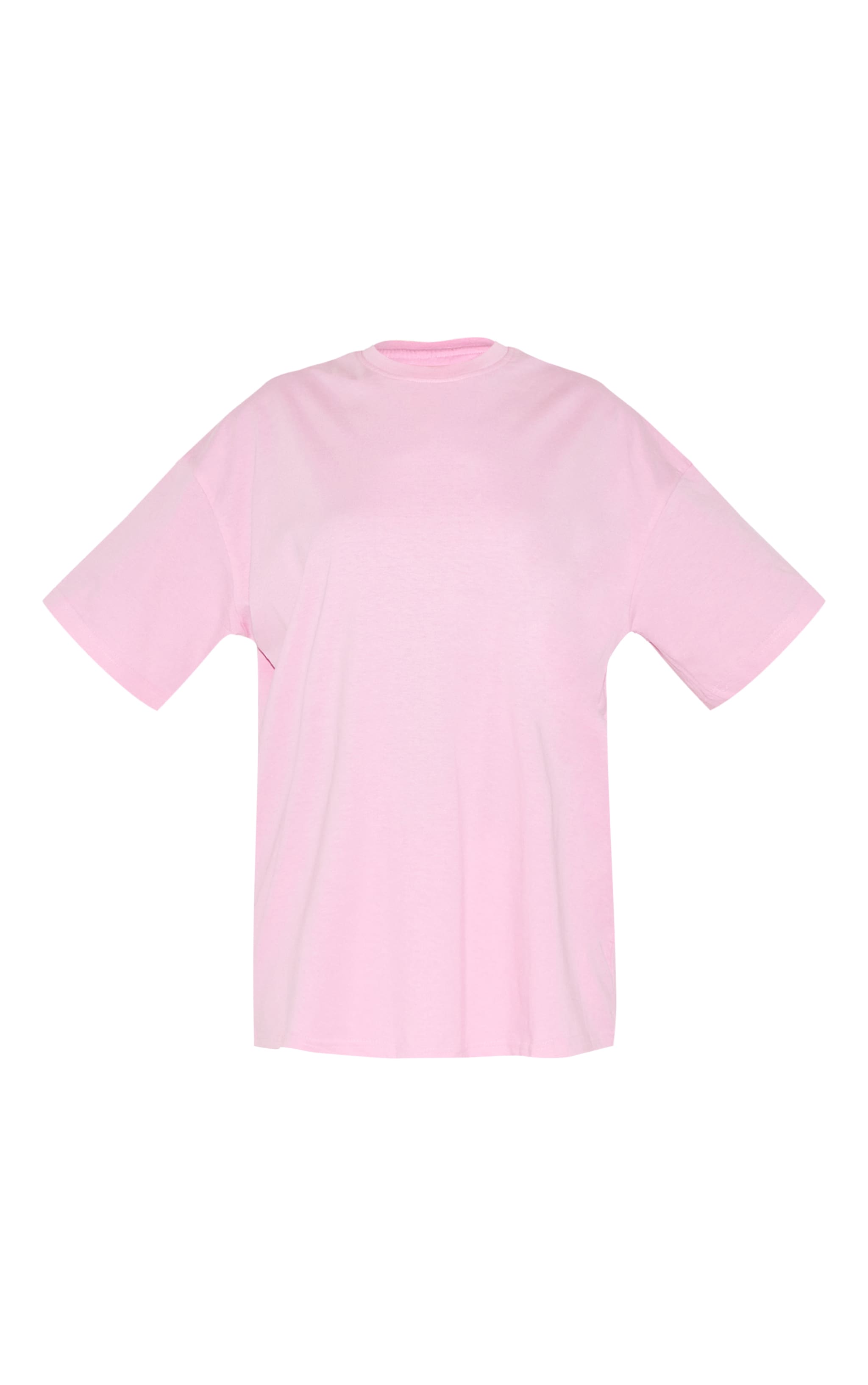 T-shirt oversize en coton rose bonbon à épaules carrées image 5