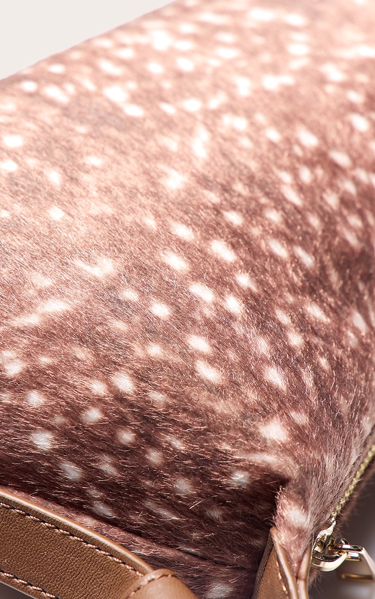 Brown Deer Pony Hair Shoulder Bag image 5